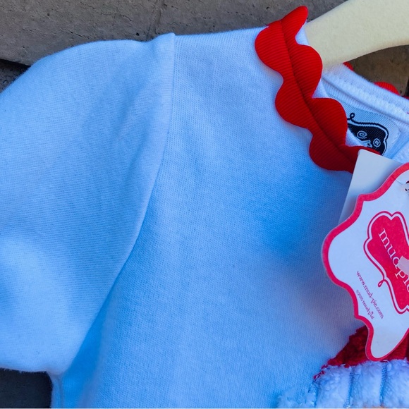 Mud Pie Girls Size 18-24 Months Santa Appliqué Christmas Dress NWT - Picture 3 of 8